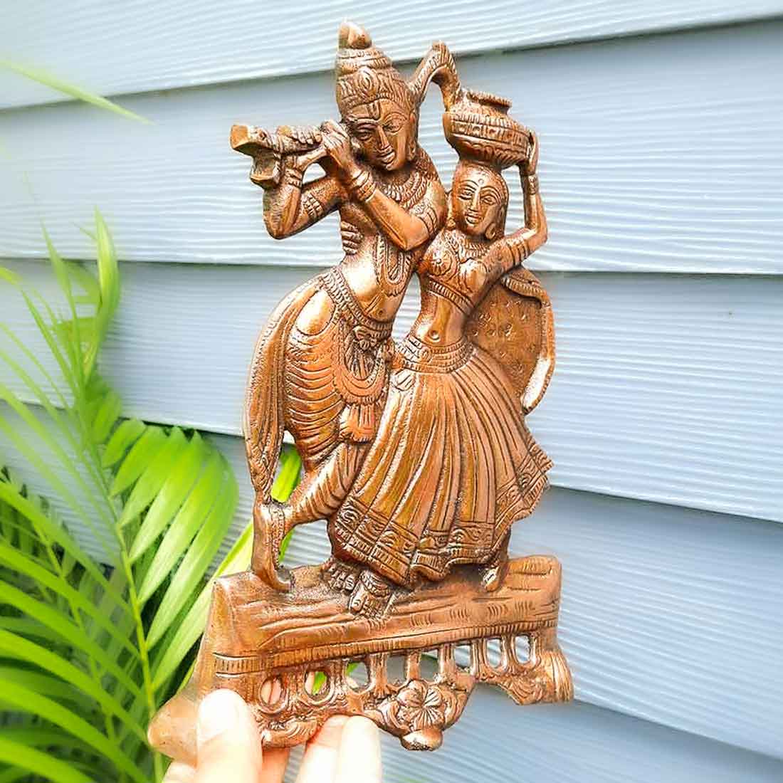 Radha Krishna Wall Hanging - Beautiful Radha Krishna Murti - 11 Inch - ApkaMart