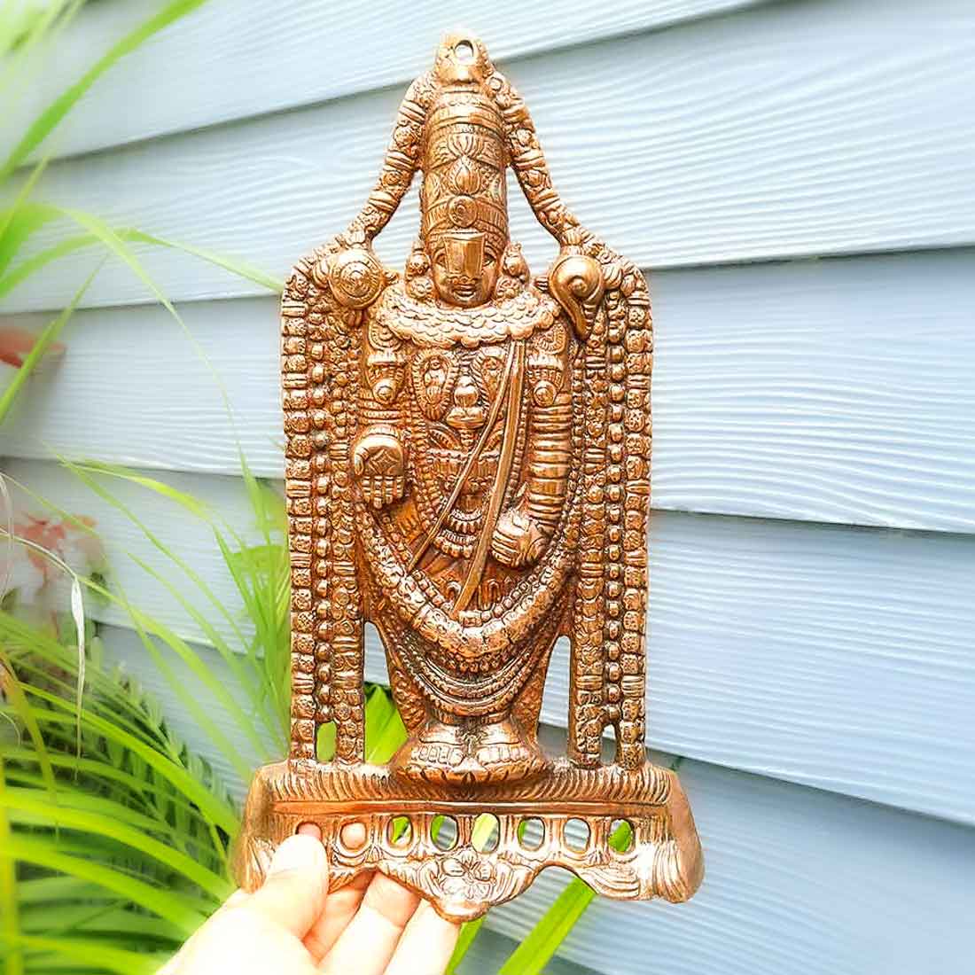 Lord Balaji Wall Hanging - Metal Wall Art -  11 Inch - ApkaMart