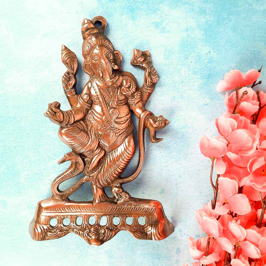 Ganesh  - Wall Art Decor - For Pooja, Mandir & Home Decor - 11 Inch - ApkaMart