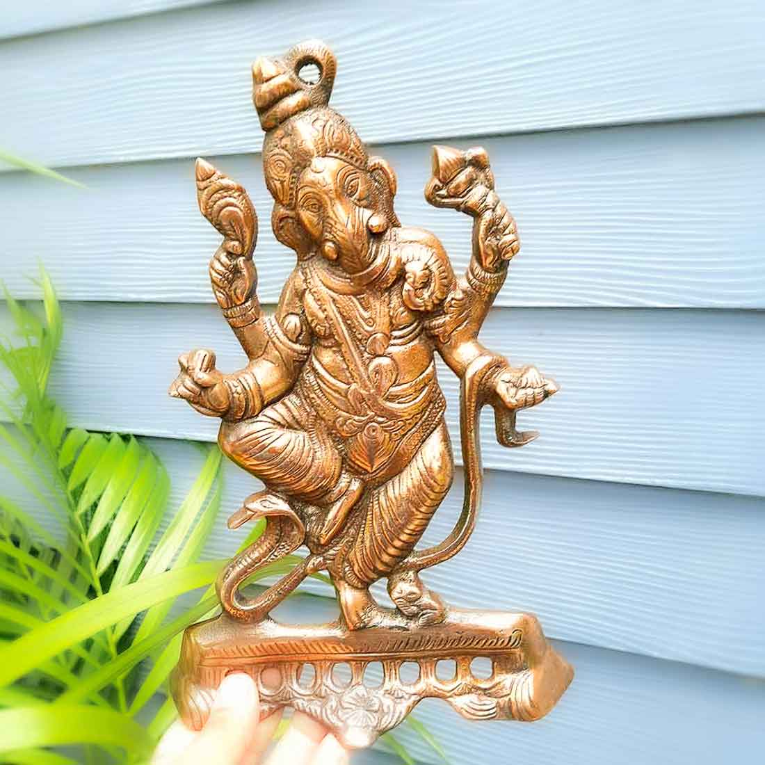 Ganesh  - Wall Art Decor - For Pooja, Mandir & Home Decor - 11 Inch - ApkaMart