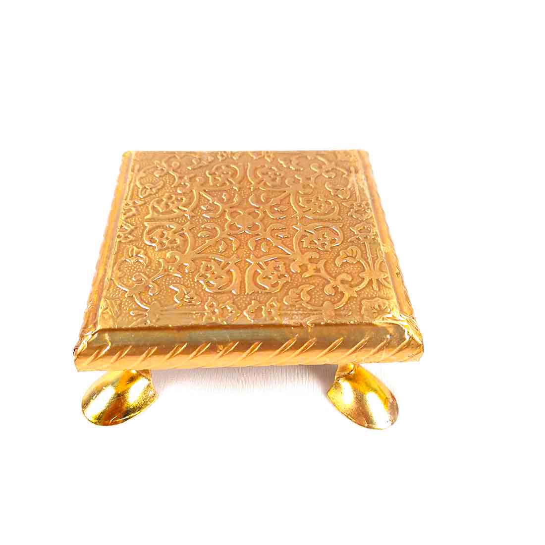 Pooja Bajot | Brass Chowki - For Pooja, Weddings & Festivals - Set of 2 (4,5 Inch) - ApkaMart