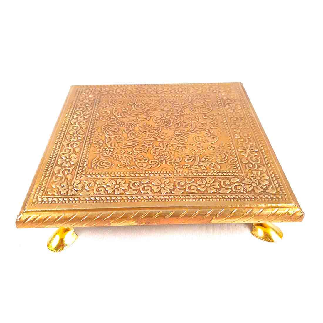 Brass Pooja Bajot - Decorative Bajot For Pooja & Festivals - Set of 2 (6,8 Inch) - ApkaMart