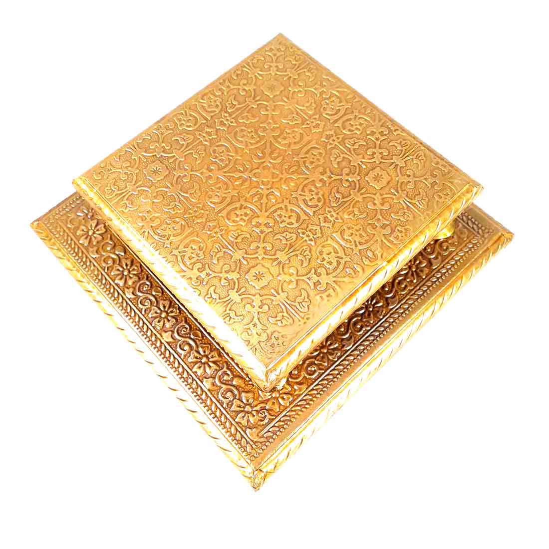 Brass Pooja Bajot - Decorative Bajot For Pooja & Festivals - Set of 2 (6,8 Inch) - ApkaMart