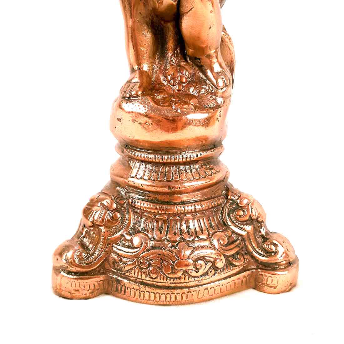 Vase | Flower Pot - Metal | Showpiece Cum Vase - Figurine Holding Mashal - for Home Decoration, Living Room, Table, Shelf, Office , Interior Decor | Gifts for All Occasions -18 Inch