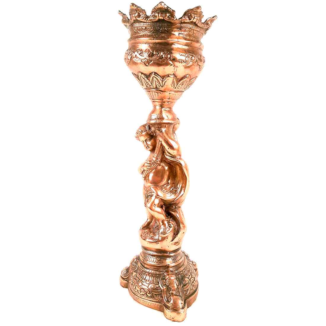 Vase | Flower Pot - Metal | Showpiece Cum Vase - Figurine Holding Mashal - for Home Decoration, Living Room, Table, Shelf, Office , Interior Decor | Gifts for All Occasions -18 Inch