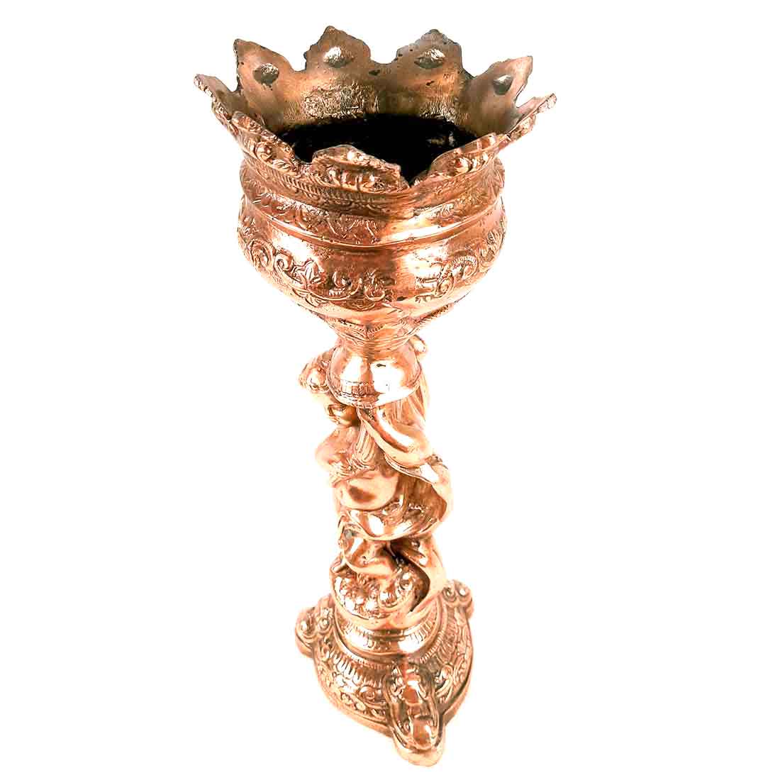 Vase | Flower Pot - Metal | Showpiece Cum Vase - Figurine Holding Mashal - for Home Decoration, Living Room, Table, Shelf, Office , Interior Decor | Gifts for All Occasions -18 Inch