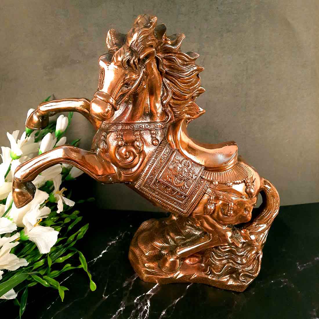 Antique Horse Showpiece -  For Table Decor & Gifts - 15 Inch