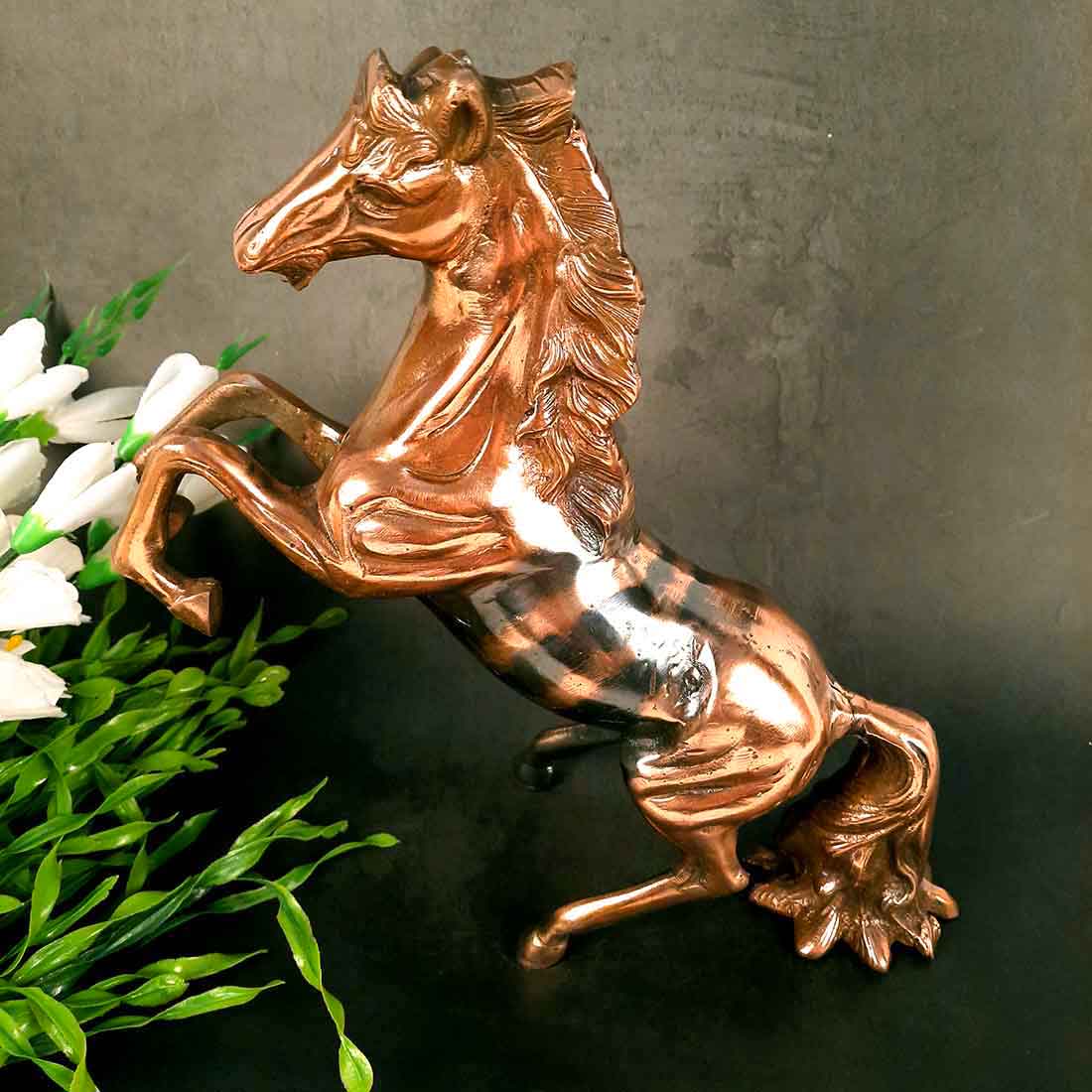 Antique Horse Showpiece - For Table Decor & Gifts - 12 Inch