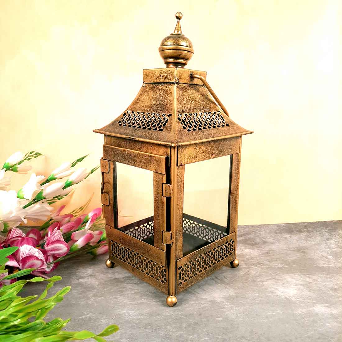 Lantern | Side Table Lamp - for Home Decor & Gifts - 16 inch - ApkaMart