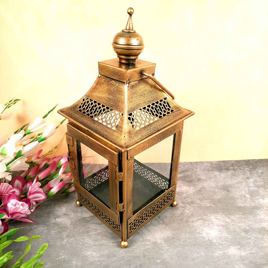 Lantern | Side Table Lamp - for Home Decor & Gifts - 16 inch - ApkaMart