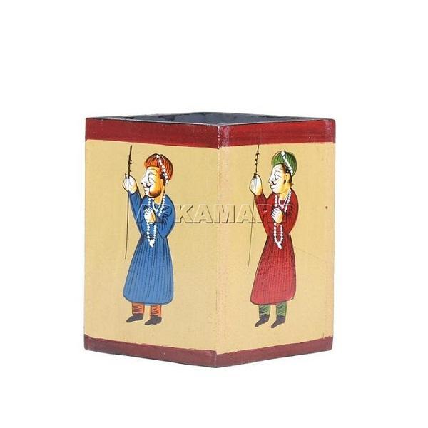 Wooden Pen Holder -Pen Pencil Holder -for Study Table - 4 Inch - ApkaMart