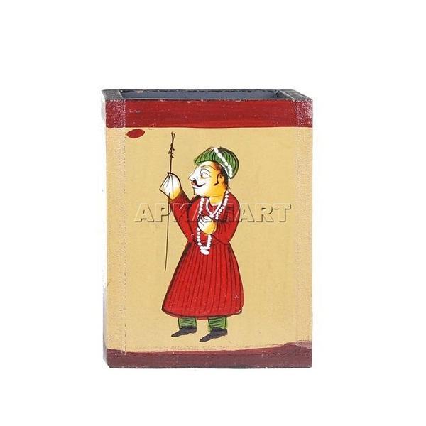 Wooden Pen Holder -Pen Pencil Holder -for Study Table - 4 Inch - ApkaMart