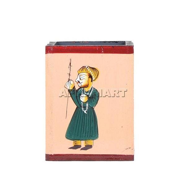 Pen Pencil Holder -Wooden Pen Stand -for Gifts - 4 Inch - ApkaMart