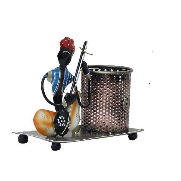 Showpiece Pen Holder | Desk Organizer - Musician Design - for Study Table - Set of 2 - ApkaMart