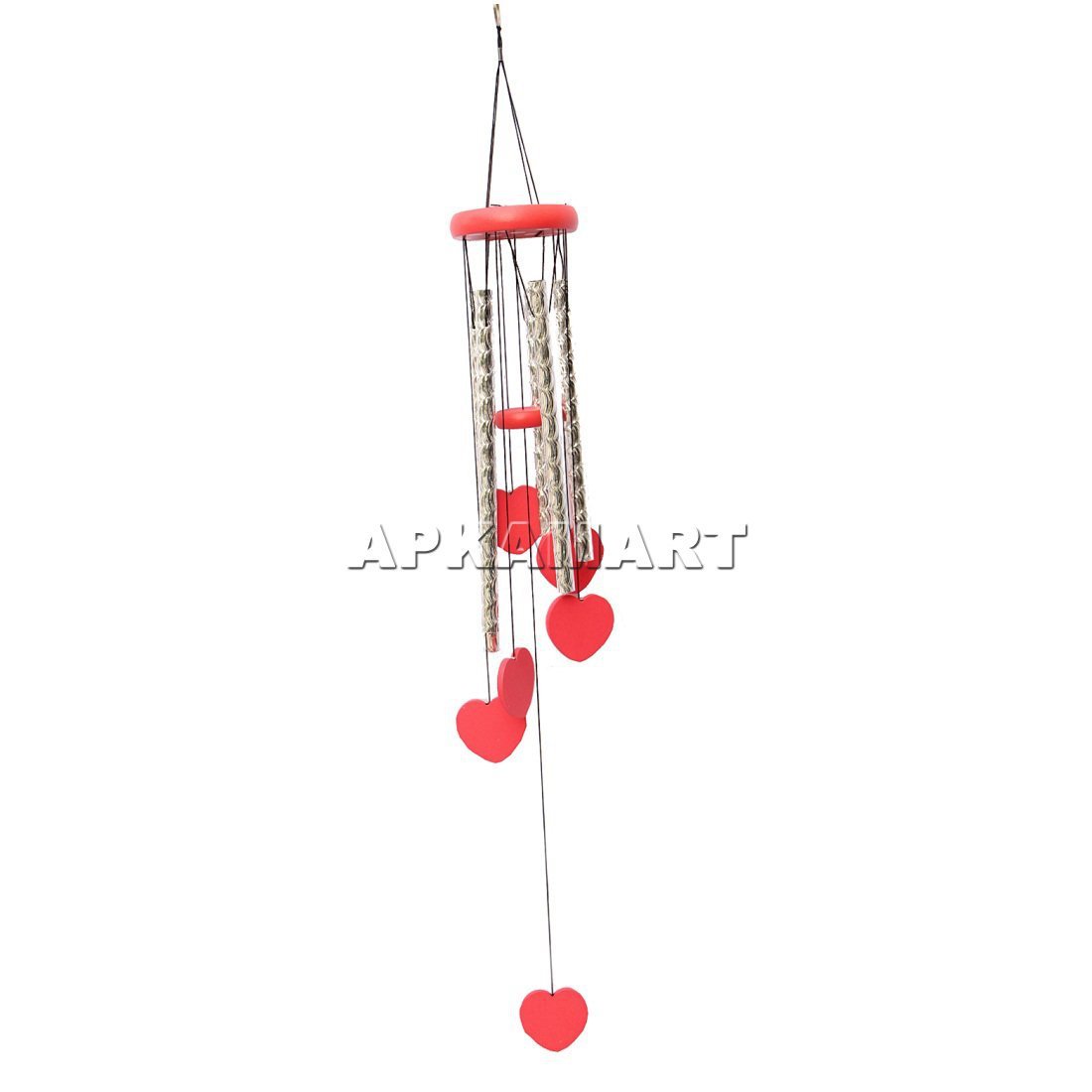 Wind Chime - Heart Design - for Garden Decoration & Wall Hanging - 24 inch - ApkaMart