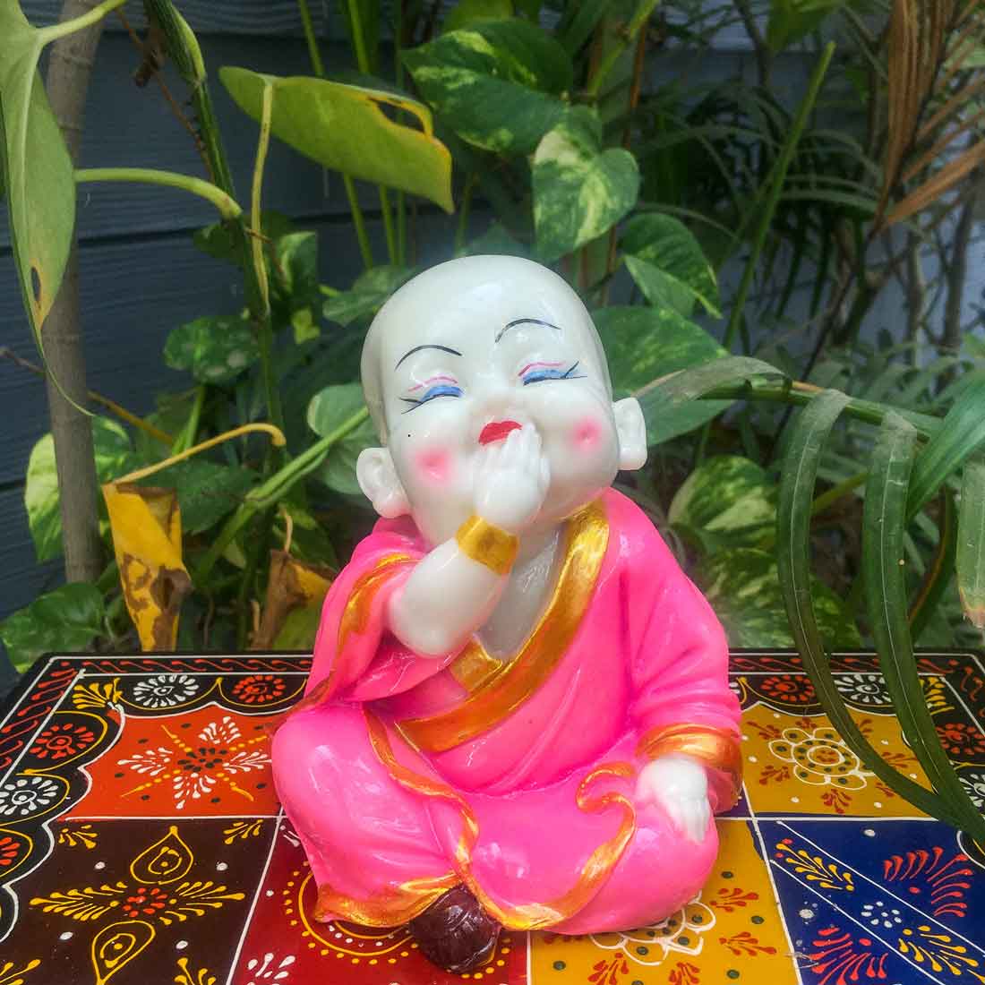 Baby Monk Showpiece - for Home  & Garden Decor - Set of 3 - ApkaMart