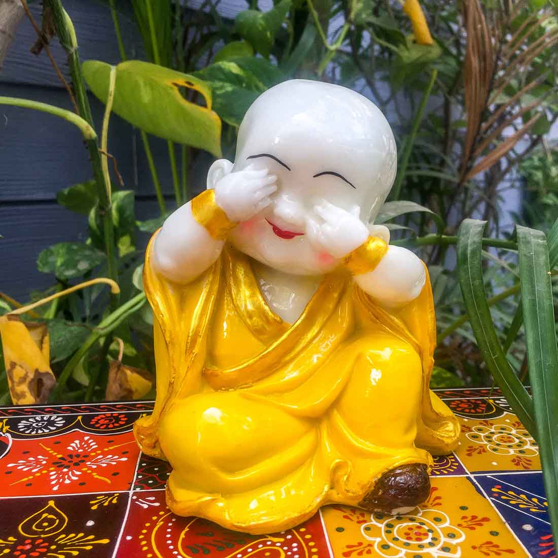 Baby Monk Showpiece - for Home  & Garden Decor - Set of 3 - ApkaMart