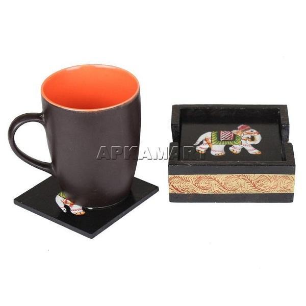 Coffee Coaster - 4 Inch - For Dining Table - ApkaMart