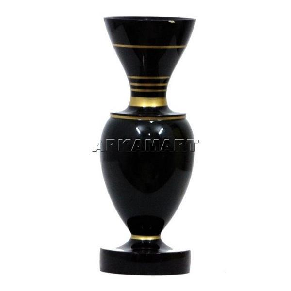 Black Flower Pot - Decorative Flower Vase - For Home Decor & Gifts - 8 Inch - ApkaMart