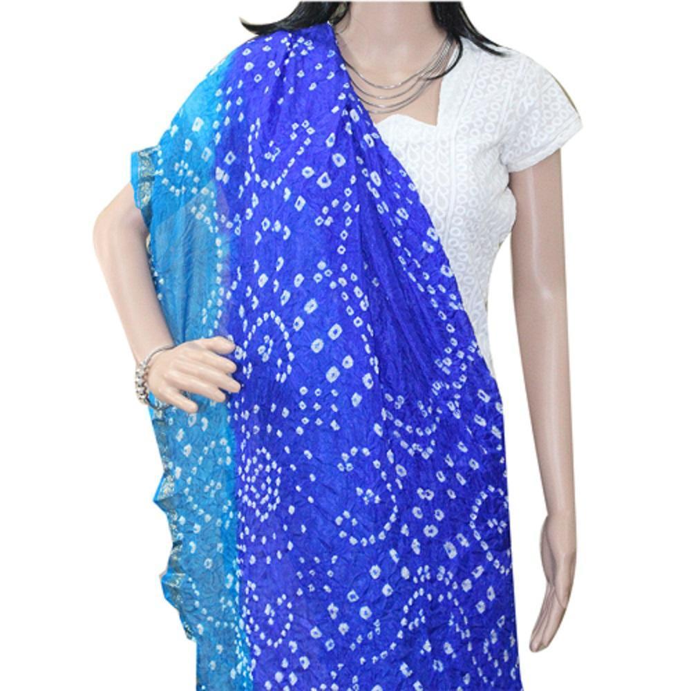 Blue Tie & Dye Dupatta - ApkaMart