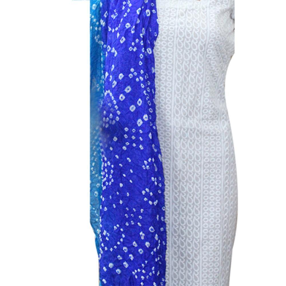 Blue Tie & Dye Dupatta - ApkaMart