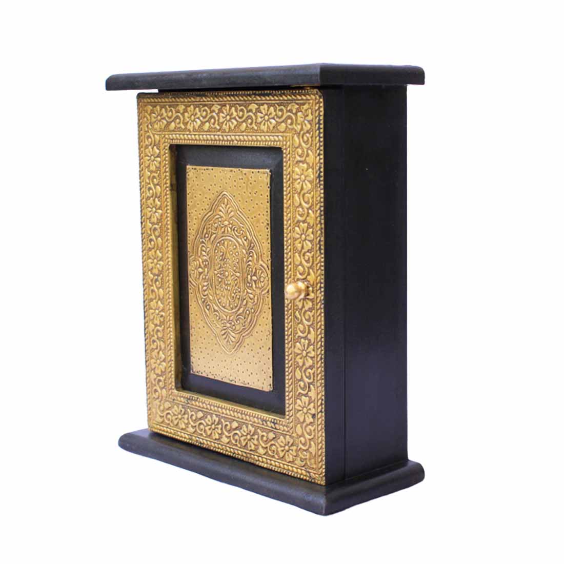 Key Holder - Box Design in Brass - 10 Inch - ApkaMart