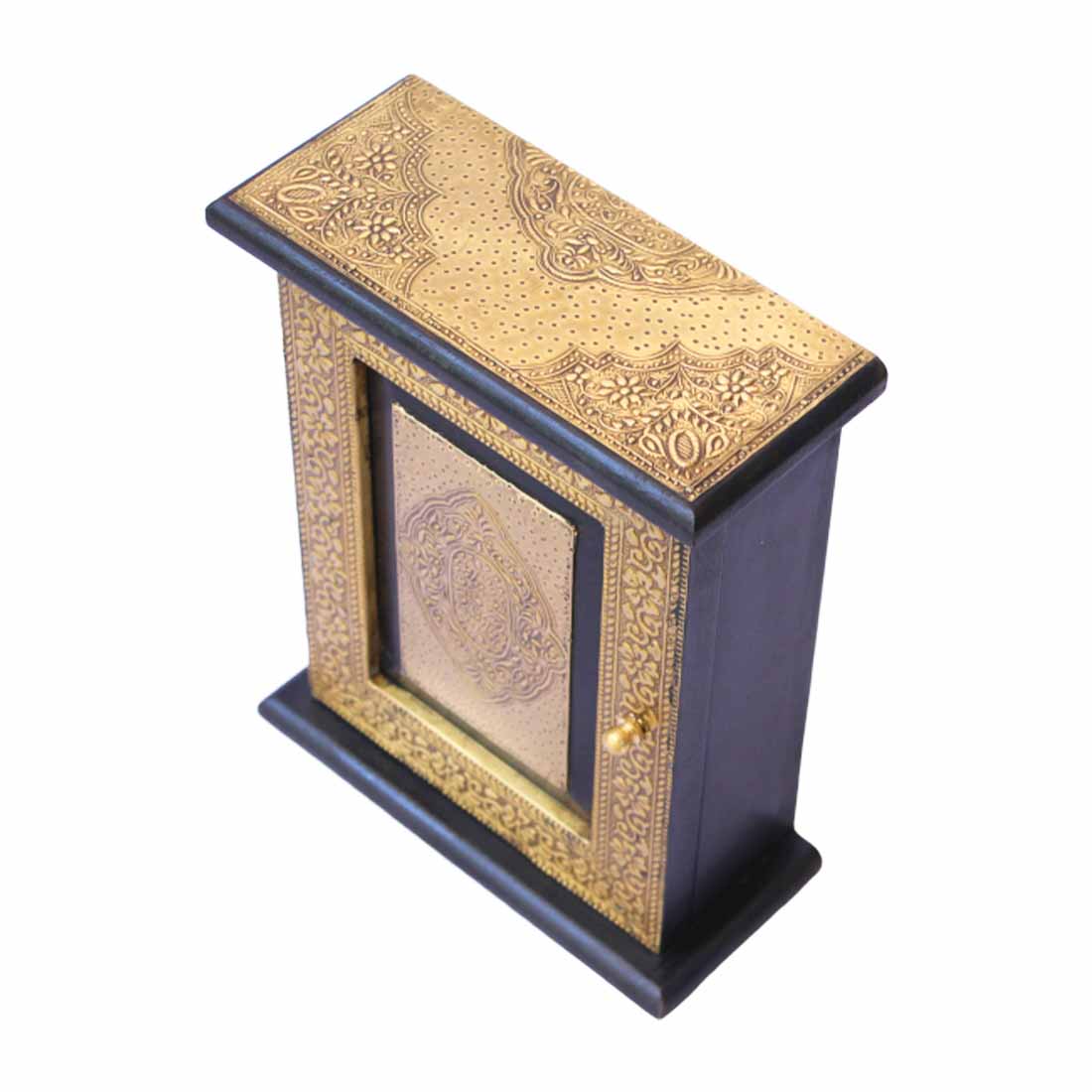 Key Holder - Box Design in Brass - 10 Inch - ApkaMart