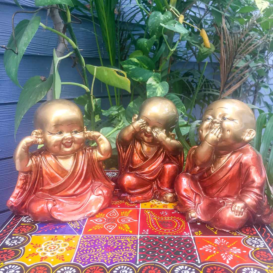 Baby Monk Showpiece - for Home & Garden Decor - Set of 3 - ApkaMart