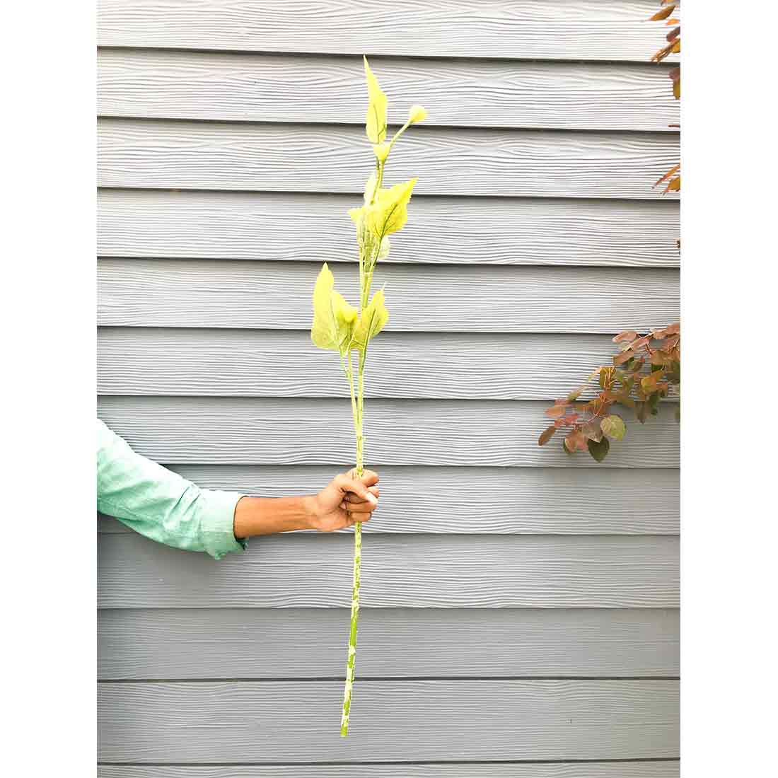 Plastic Plants - Artificial Leaves - For Vase & Table Décor - Set of 4 - ApkaMart