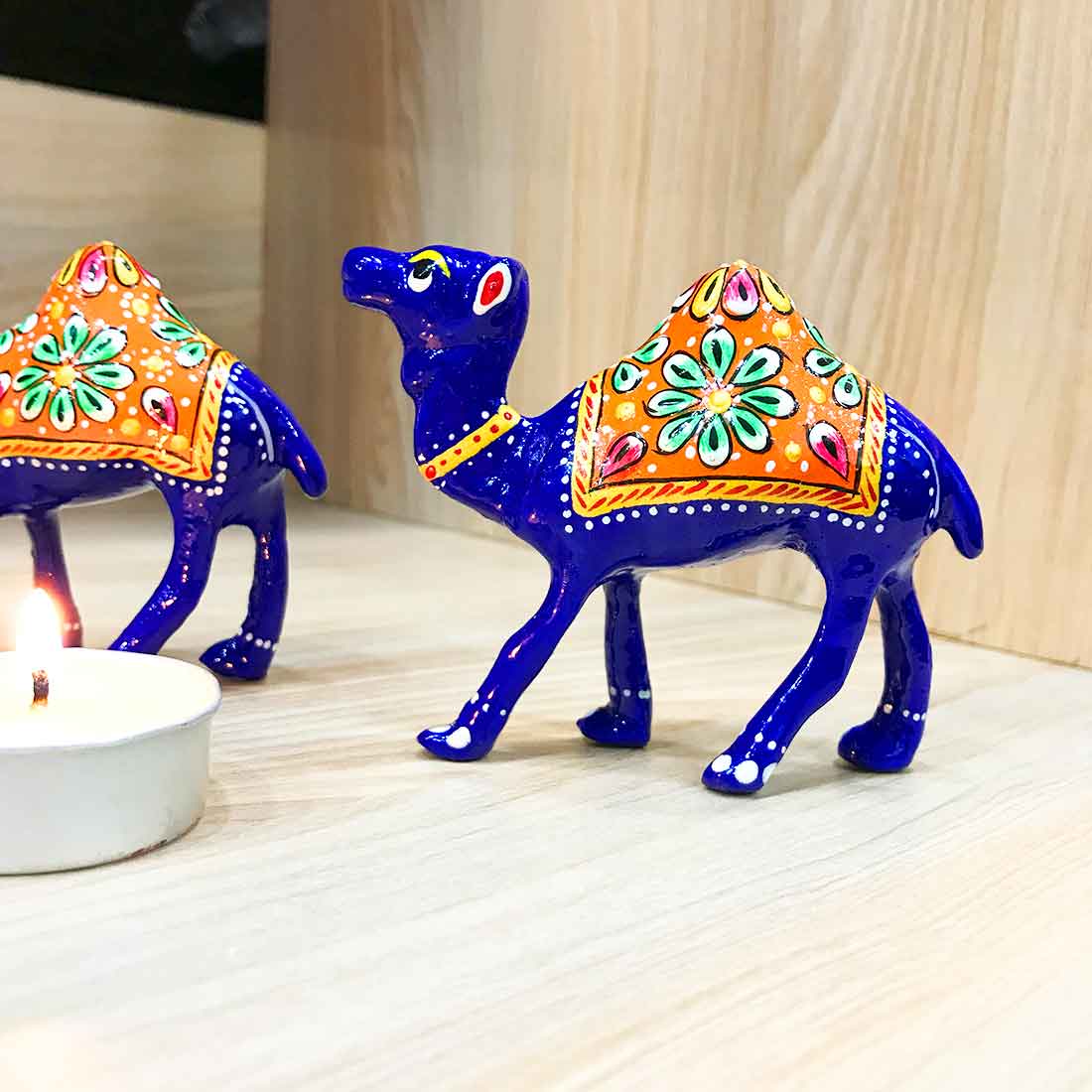 Camel Showpiece For Table & Shelf Decor - 3 Inch - Set of 2 - ApkaMart