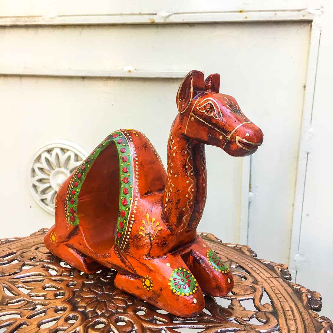 Wooden Camel Showpiece - For Home, Living Room & Table Décor - 7 Inch - ApkaMart