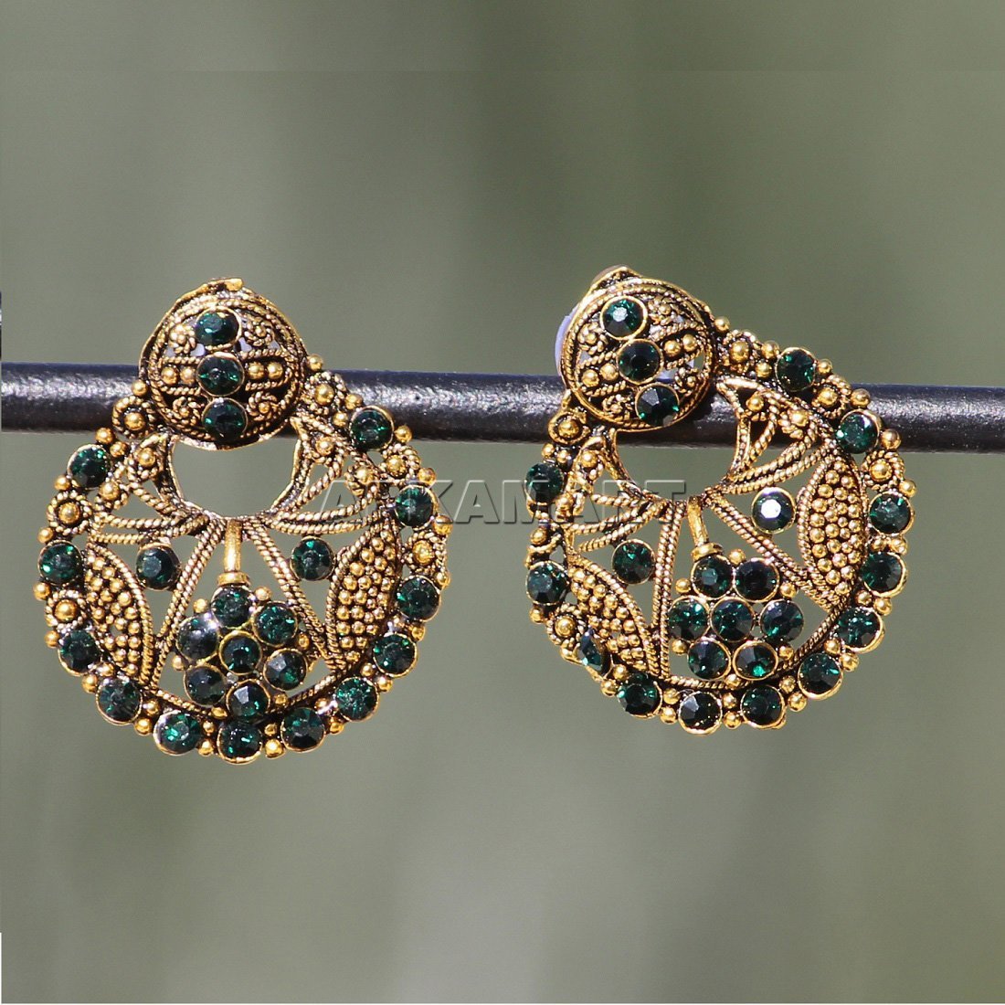 Earring Stud - Floral Drop Earrings with Beads - For Women & Girls - ApkaMart