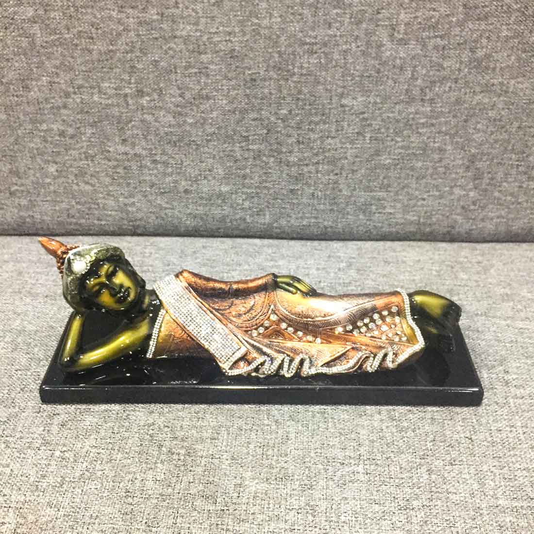 Sleeping Buddha Statue - for Desk Decor & Gifts -14 Inch - ApkaMart