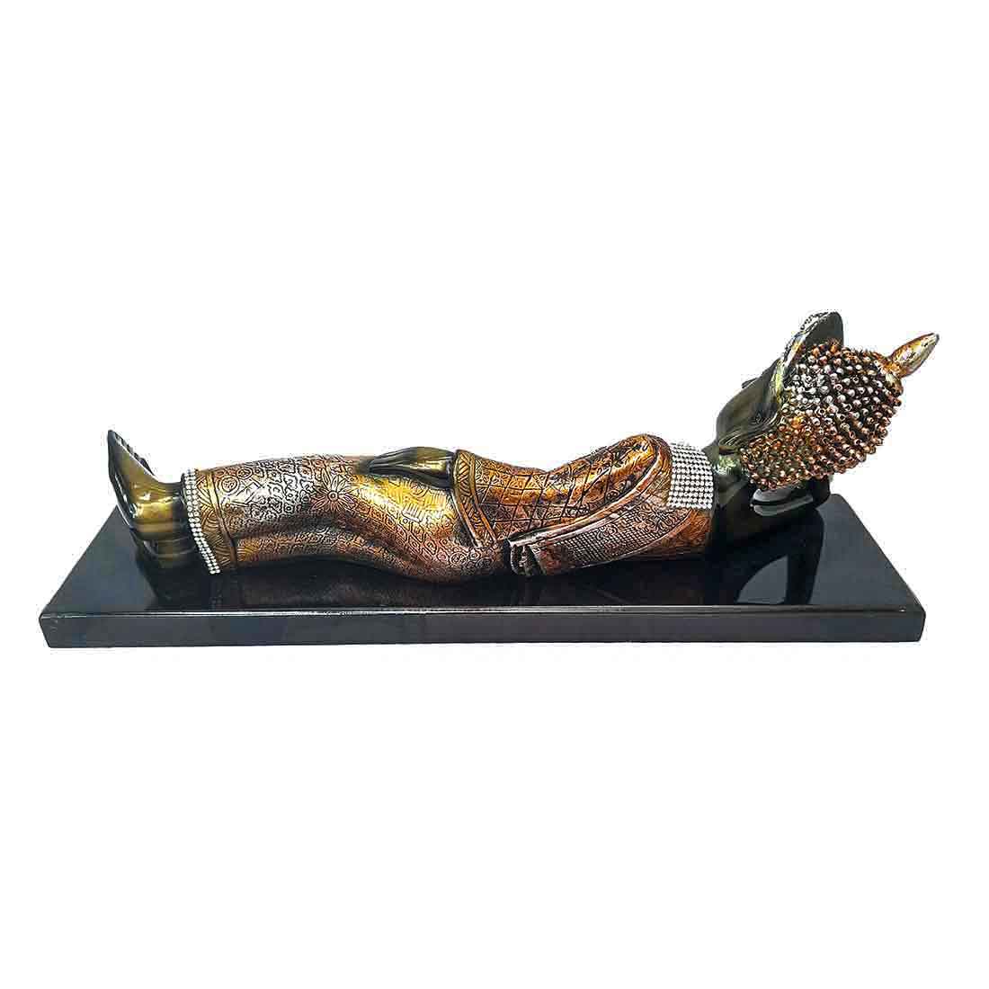 Sleeping Buddha Statue - for Desk Decor & Gifts -14 Inch - ApkaMart