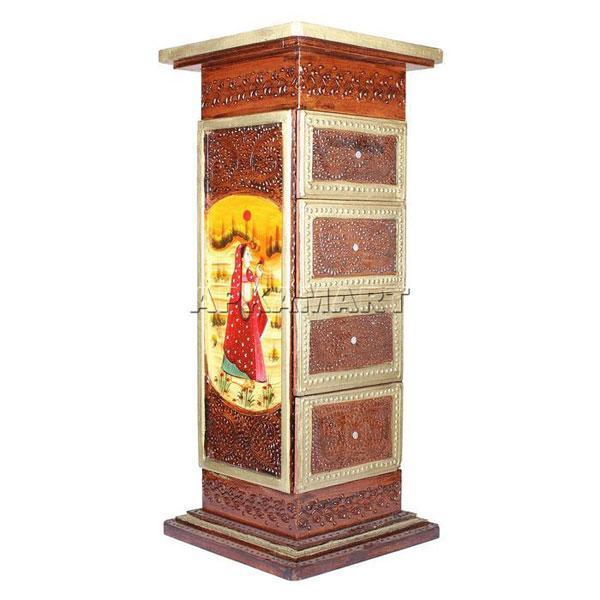 Corner Rack - Sofa Side Table with Drawer - for Placing Books & Magazines - 24 Inch - ApkaMart