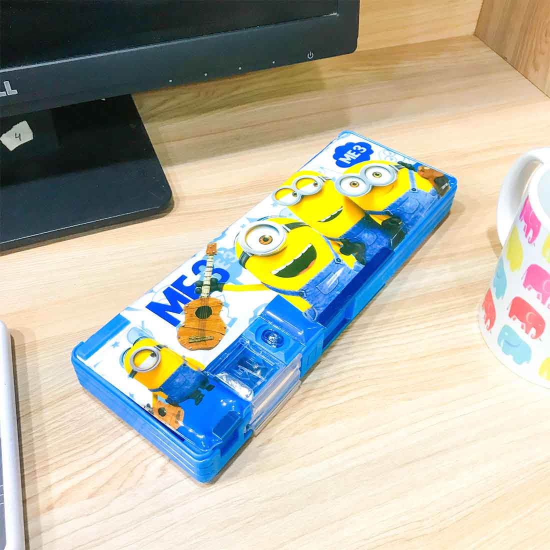 Pencil Box - Stationary for School - Minnion Design - for Girls & Boys ,Return Gifts Box - ApkaMart