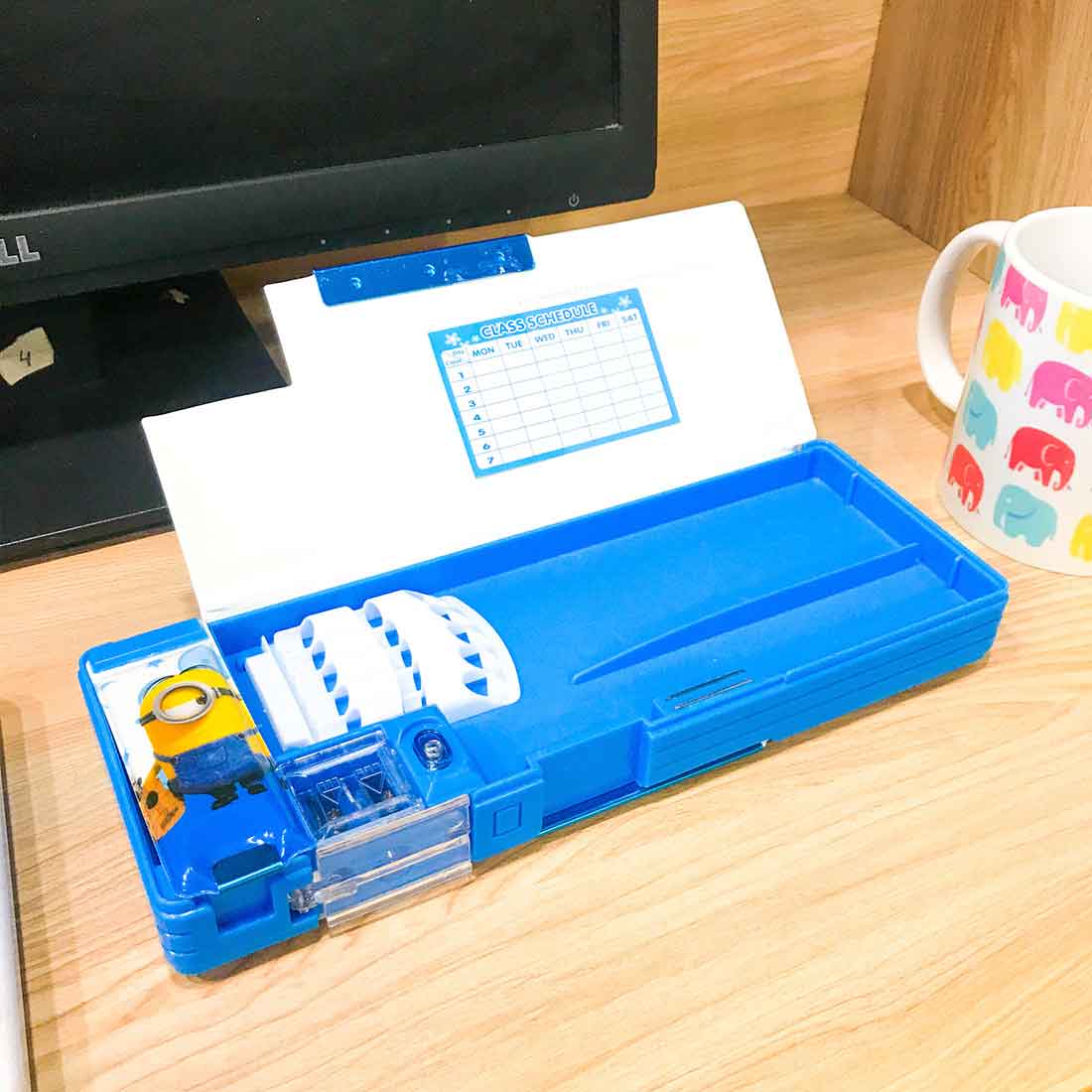 Pencil Box - Stationary for School - Minnion Design - for Girls & Boys ,Return Gifts Box - ApkaMart