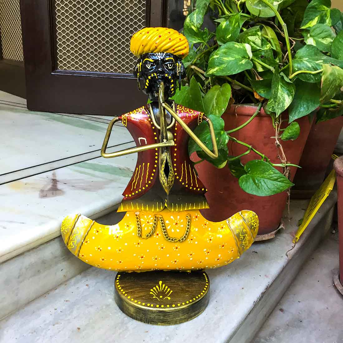 Rajasthani Musician Showpiece - For Table & Home Decor - 7 Inch - ApkaMart