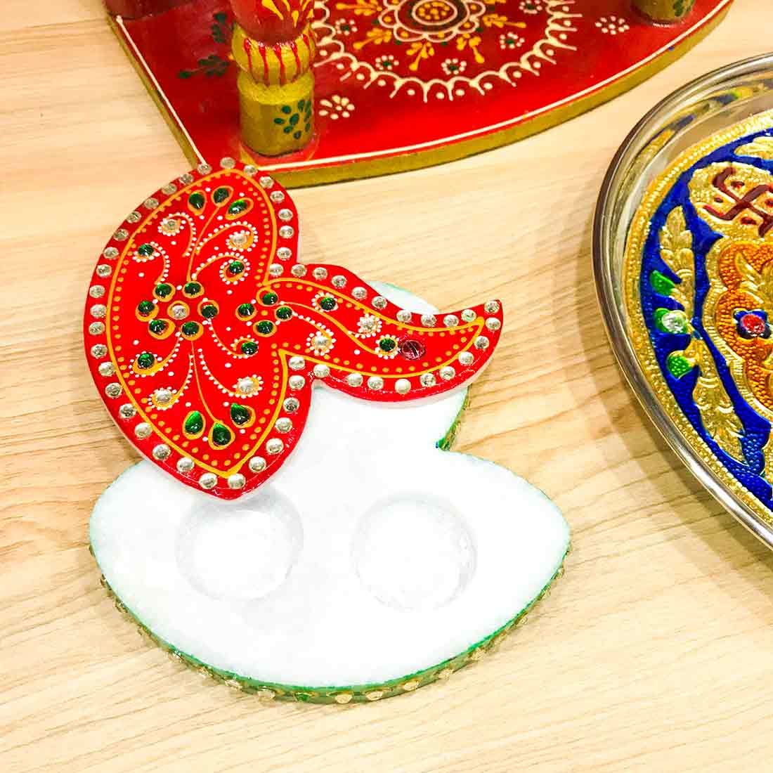 Diya Design Chopda - For Pooja, weddings & Festivals -  4 Inch - ApkaMart