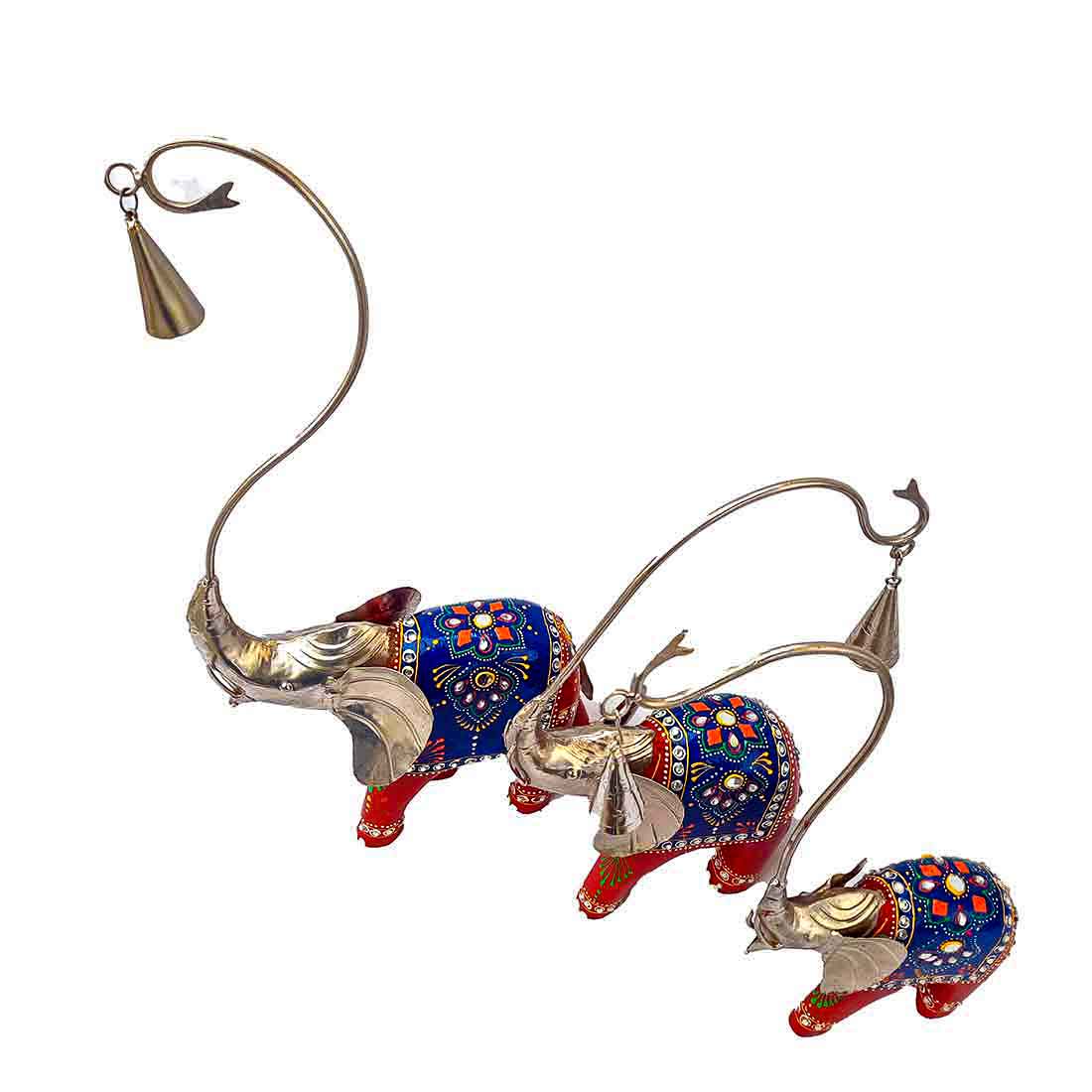 Antique Elephant Showpiece - For Table Decor & Living Room Decor -20 Inch-Set of 3 - ApkaMart