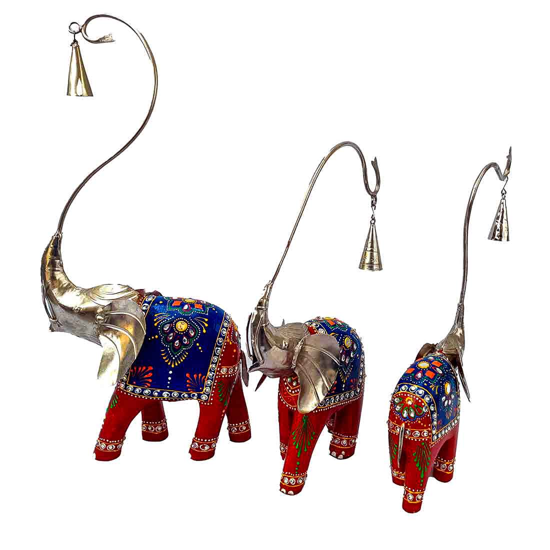 Antique Elephant Showpiece - For Table Decor & Living Room Decor -20 Inch-Set of 3 - ApkaMart