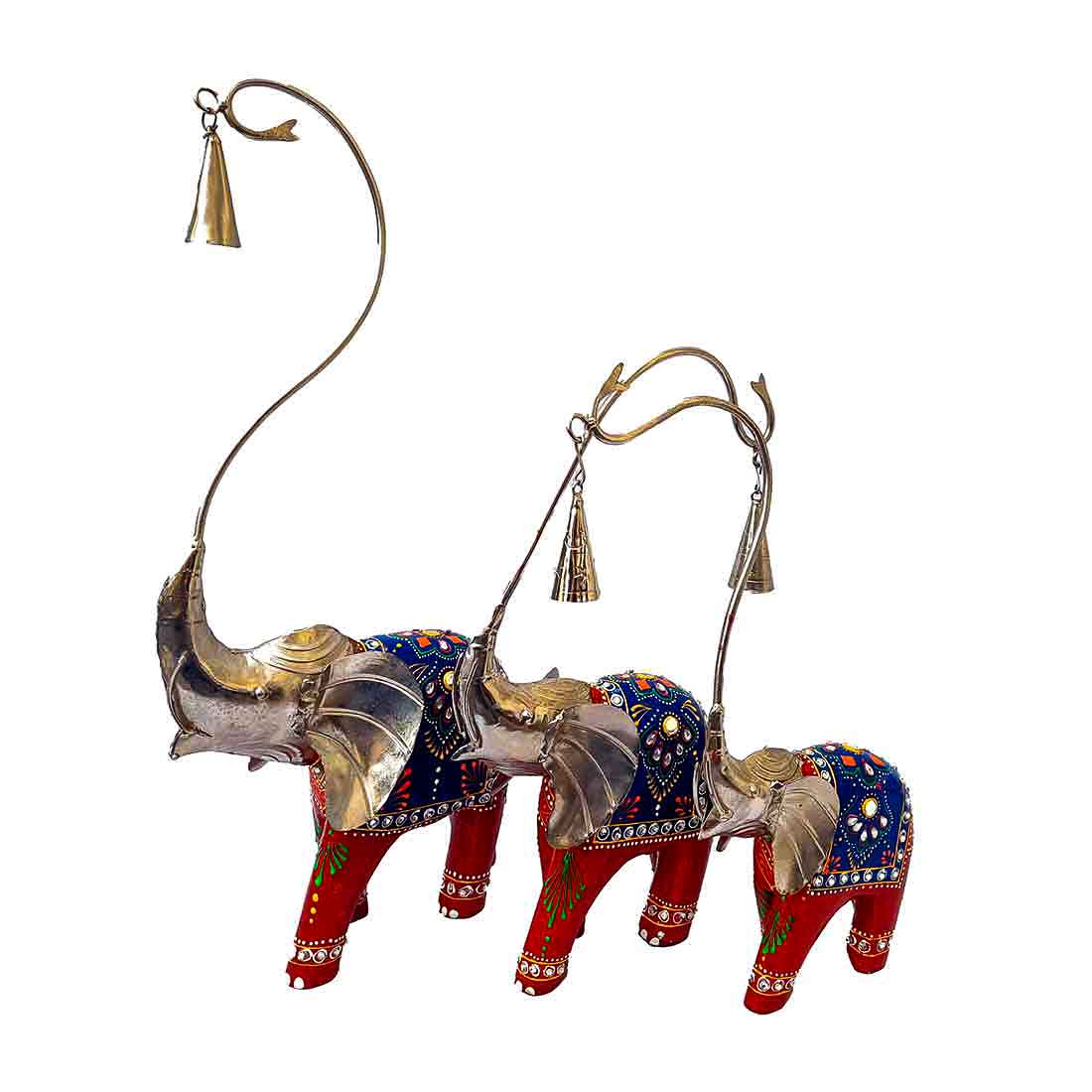 Antique Elephant Showpiece - For Table Decor & Living Room Decor -20 Inch-Set of 3 - ApkaMart