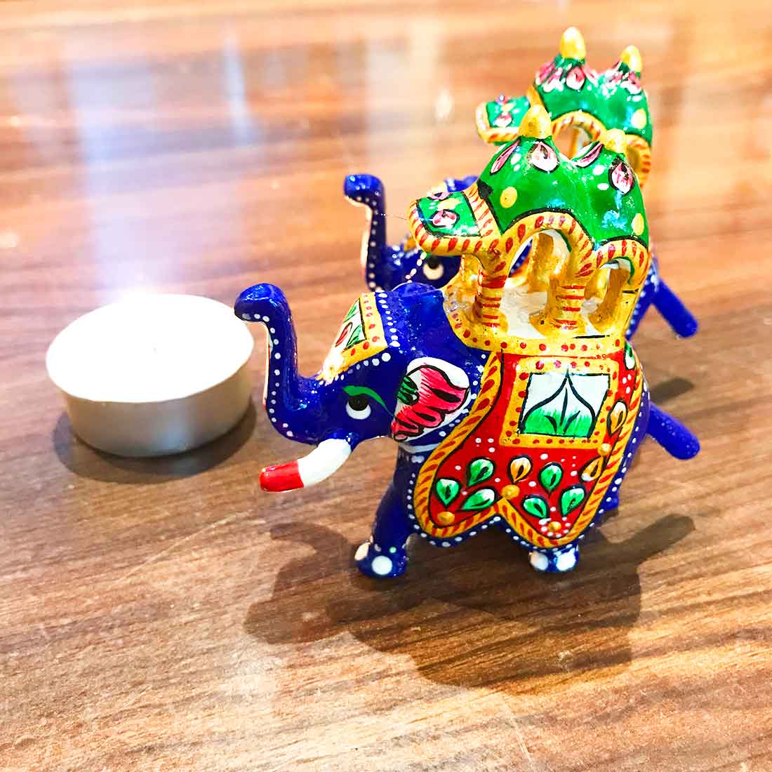 Elephant Pair Showpiece - for Good luck & Gifts - 3 inch - ApkaMart