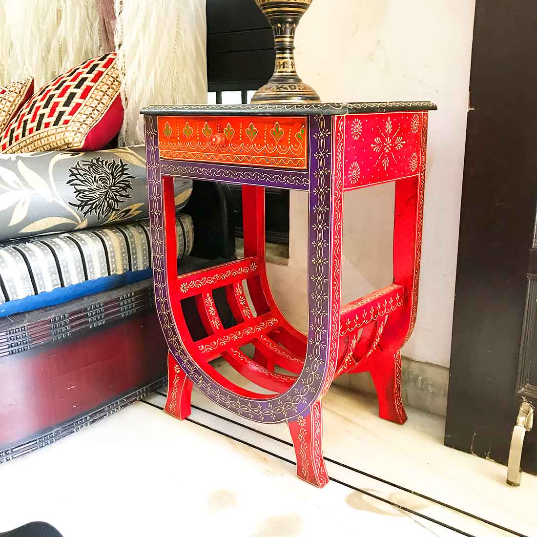 Bedside Table with Drawer | Sofa Side Table for Home Decor & Gifts - 24 Inch - ApkaMart