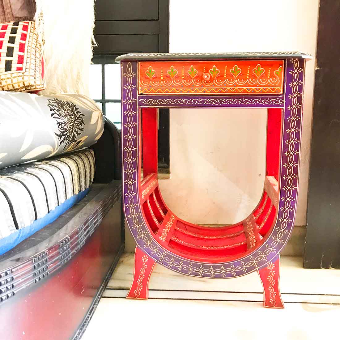 Bedside Table with Drawer | Sofa Side Table for Home Decor & Gifts - 24 Inch - ApkaMart