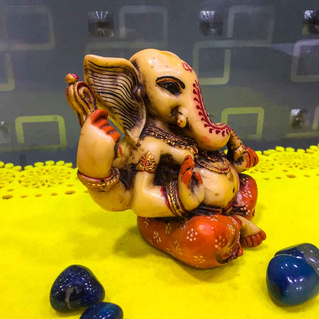 Ganesh Statue | Ganesh Idol for Home Entrance - 5 Inch - ApkaMart