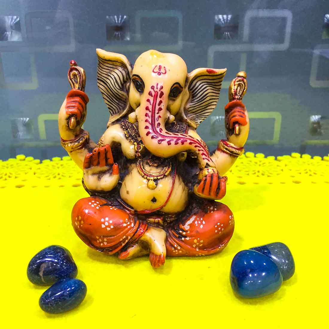 Ganesh Statue | Ganesh Idol for Home Entrance - 5 Inch - ApkaMart