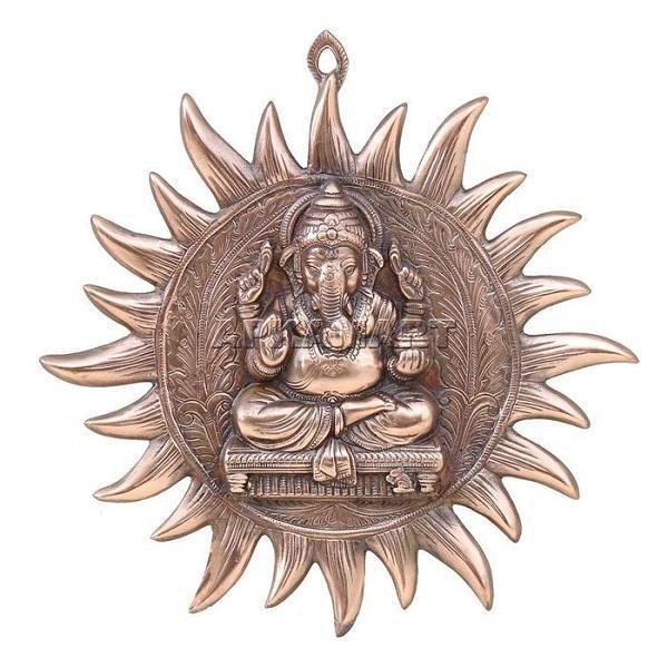 Ganesh Wall Hanging - Metal Wall Decor -15 Inch - ApkaMart