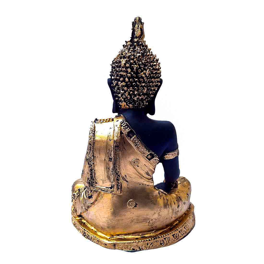 Golden Meditating Buddha Statue - for Peace and Harmony - 9 Inch - ApkaMart