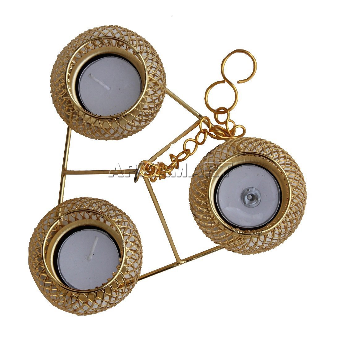 Wall Hanging Metal Candle Stand - For Home Decor & Gifts - 12 Inch - ApkaMart